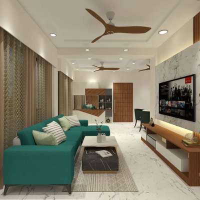 Ceiling, Furniture, Lighting, Living, Storage, Table Designs by Contractor Coluar Decoretar Sharma Painter Indore, Indore | Kolo