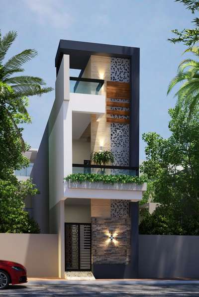 Lighting, Exterior Designs by Civil Engineer optimistic building solutions, Indore | Kolo