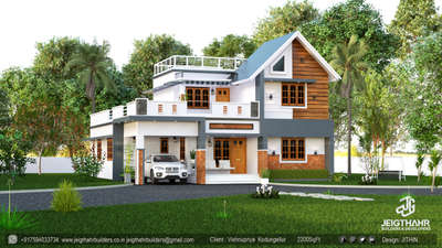 Exterior Designs by Contractor JEIGTHAHR  BUILDERS AND DEVELOPERS, Thrissur | Kolo
