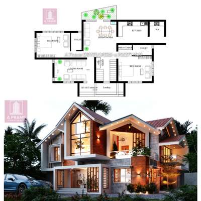 Designs by Civil Engineer Ajith Aramughan -A FRAME Developers , Thiruvananthapuram | Kolo