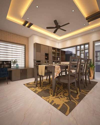 Dining, Furniture, Table, Storage, Ceiling, Lighting Designs by Architect Niju George, Alappuzha | Kolo