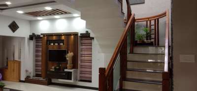Staircase, Lighting, Living, Storage Designs by Contractor Muhammad Ibrahim, Thiruvananthapuram | Kolo