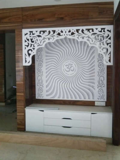 Prayer Room, Storage Designs by Carpenter Irshad Ali, Alappuzha | Kolo