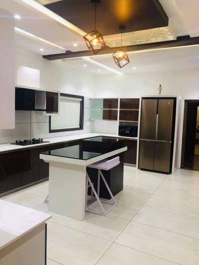 Kitchen, Ceiling, Flooring, Lighting Designs by Interior Designer shijith ജിത്തു , Kozhikode | Kolo