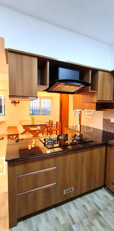 Kitchen, Storage Designs by Contractor chandrababu ss, Thiruvananthapuram | Kolo