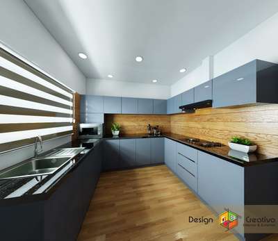 Kitchen, Storage Designs by Contractor Design Creativo, Ernakulam | Kolo