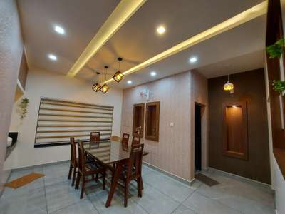 Ceiling, Furniture, Dining, Lighting, Table Designs by Interior Designer ubas , Thrissur | Kolo