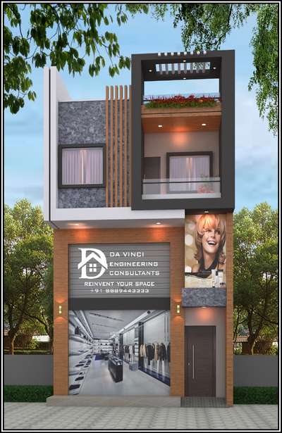 Exterior, Lighting Designs by 3D & CAD Da Vinci House ELEVATION  INTERIOR, Indore | Kolo
