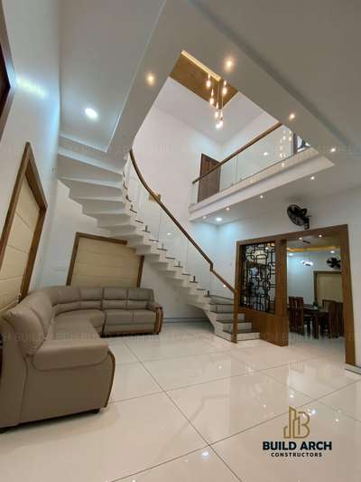 Furniture, Lighting, Living, Staircase Designs by Contractor Aabi Abi, Kannur | Kolo
