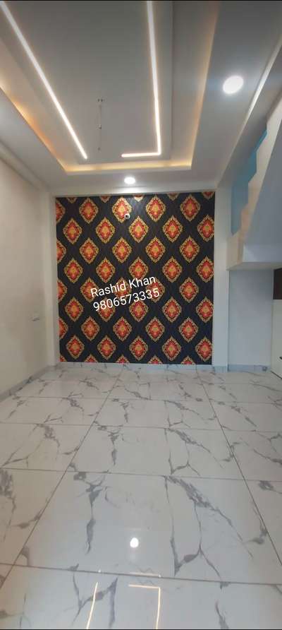 Ceiling, Lighting, Flooring, Wall Designs by Contractor Rashid Khan, Indore | Kolo