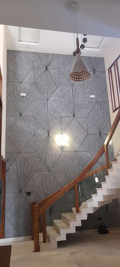 Wall, Staircase Designs by Interior Designer sainul abid, Kasaragod | Kolo