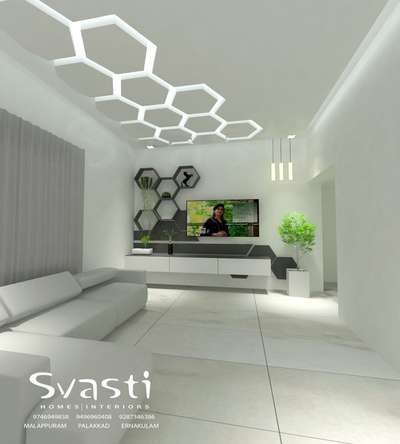 Living, Lighting, Furniture, Storage, Ceiling, Flooring Designs by Contractor Vishnu S Konnalath, Palakkad | Kolo
