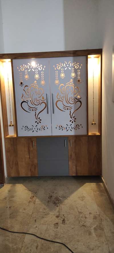 Prayer Room, Storage, Lighting Designs by Carpenter husain kk, Malappuram | Kolo