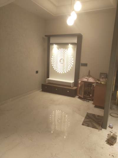 Flooring, Lighting, Prayer Room, Storage Designs by Contractor Saifi Azad Carpenter, Ghaziabad | Kolo