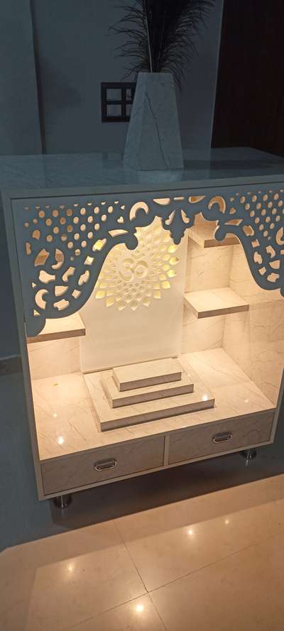Prayer Room, Storage Designs by Carpenter Shafi Shai, Ghaziabad | Kolo