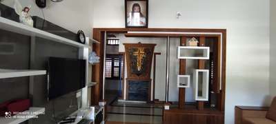 Living, Prayer Room, Storage Designs by Contractor Sudheesh Mg, Kannur | Kolo