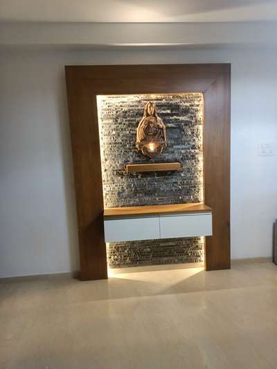 Flooring, Prayer Room, Lighting, Storage Designs by Carpenter ഹിന്ദി  മരപ്പണിക്കാരൻ 9446522786, Ernakulam | Kolo