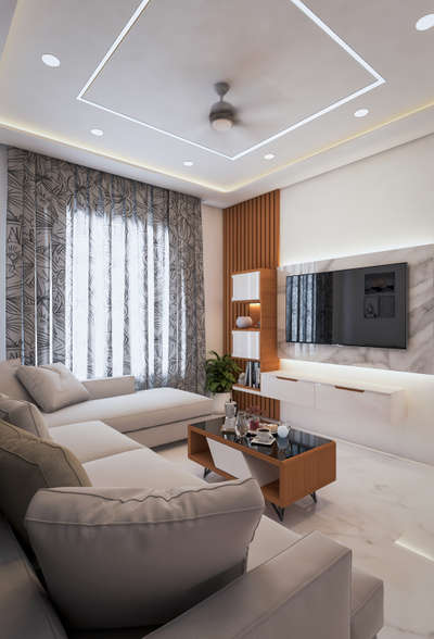 Ceiling, Furniture, Lighting, Living, Storage, Table Designs by Architect Jamsheer K K, Kozhikode | Kolo