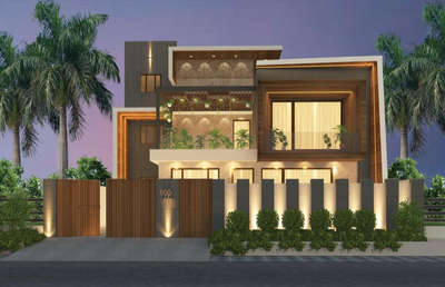 Exterior, Lighting Designs by Contractor Taral Construction Engineers, Faridabad | Kolo