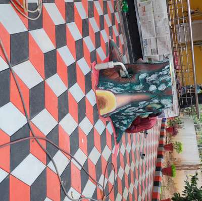 Flooring Designs by Painting Works shafeek sudheeshsathesh, Kollam | Kolo