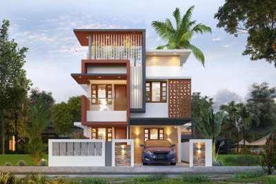 Exterior, Lighting Designs by 3D & CAD Vishnu Das, Ernakulam | Kolo