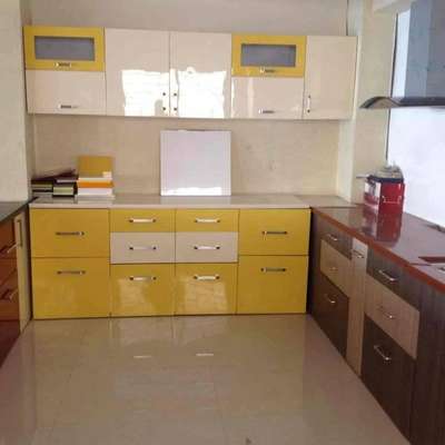 Kitchen, Storage Designs by Contractor SR Interiors, Ghaziabad | Kolo