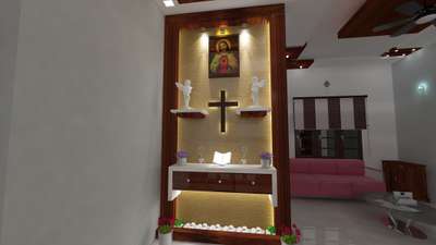Prayer Room Designs by 3D & CAD Abhimanyu P, Idukki | Kolo