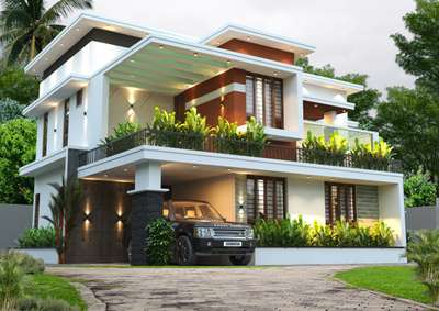 Exterior, Lighting Designs by Civil Engineer Havitive  Homes, Thiruvananthapuram | Kolo