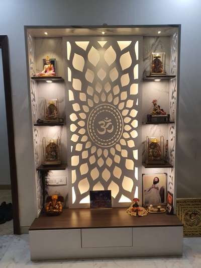Lighting, Prayer Room, Storage Designs by Carpenter sikander Nasim, Delhi | Kolo