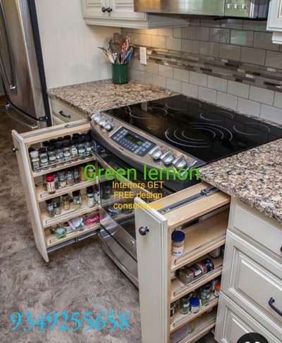 Kitchen, Storage Designs by Contractor Green  Lemon    9349255658, Ernakulam | Kolo