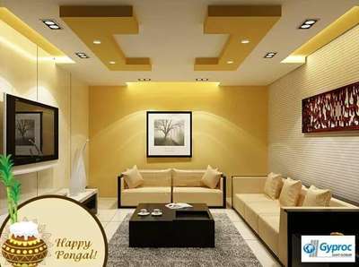 Living, Furniture, Table, Ceiling, Lighting Designs by Contractor Rakesh Rakesh pc, Ernakulam | Kolo