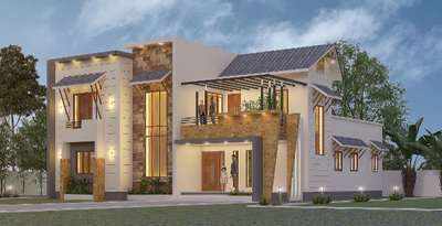 Exterior, Lighting Designs by Civil Engineer IDS ARCHITECTS  BUILDERS, Thrissur | Kolo