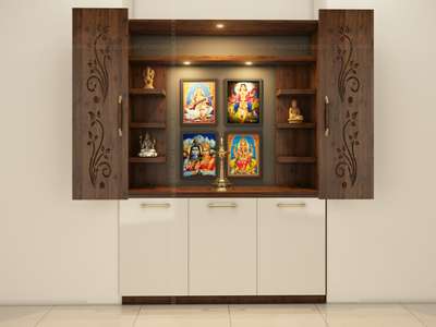 Prayer Room Designs by Carpenter Hari kumar, Thiruvananthapuram | Kolo