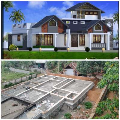 Exterior Designs by Civil Engineer Er Divya krishna, Thrissur | Kolo