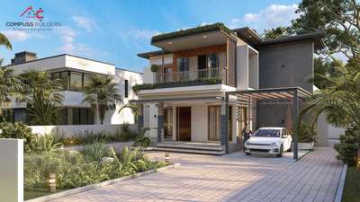 Exterior Designs by Contractor Compuss  Builders, Alappuzha | Kolo