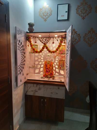 Prayer Room, Storage Designs by Carpenter Narshi Ram Choudhary , Jaipur | Kolo