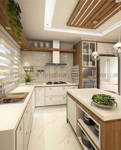 Kitchen, Lighting, Storage Designs by Interior Designer farbe  Interiors , Thrissur | Kolo