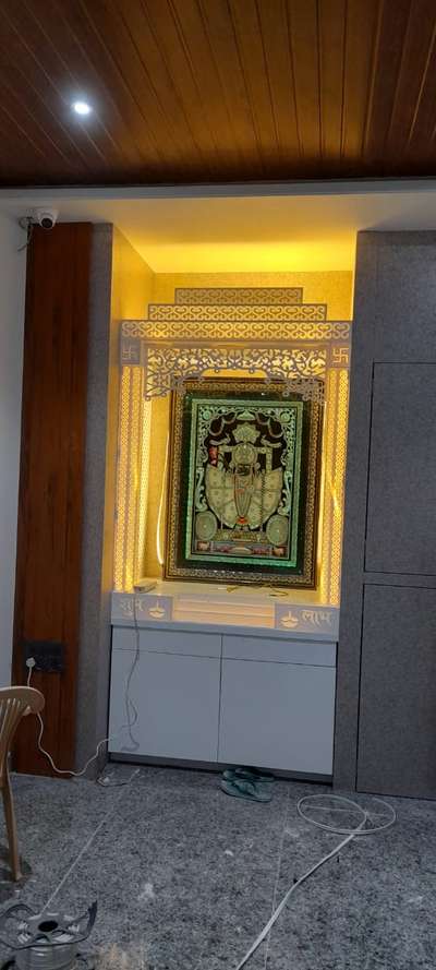 Lighting, Prayer Room, Storage Designs by Contractor ratan suthar, Chittorgarh | Kolo