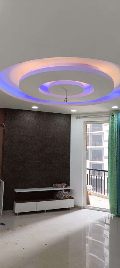Ceiling, Lighting, Living, Storage Designs by Contractor Avneesh Pandit, Noida | Kolo
