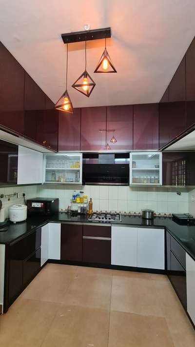 Kitchen, Storage, Lighting Designs by Contractor Betty Remesh, Alappuzha | Kolo