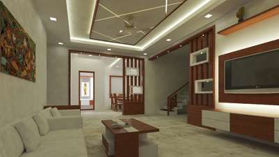 Ceiling, Lighting, Living, Furniture, Table, Storage Designs by Architect hari develup, Kasaragod | Kolo