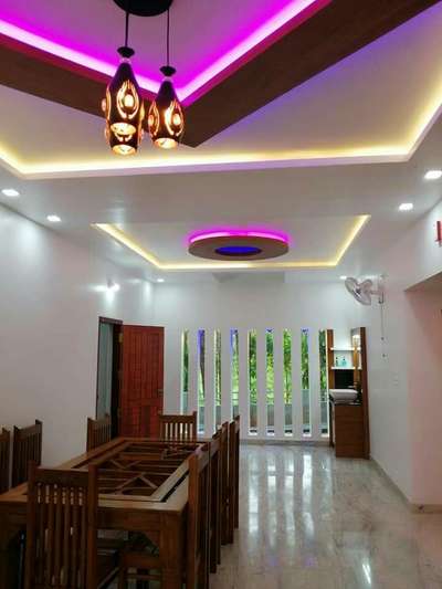 Dining, Wall, Ceiling, Lighting Designs by Interior Designer സുരേന്ദ്രൻ സുരേന്ദ്രൻ, Palakkad | Kolo