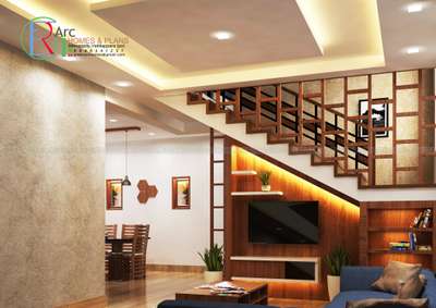 Living, Furniture, Staircase Designs by 3D & CAD Green Arc  Homes, Thrissur | Kolo