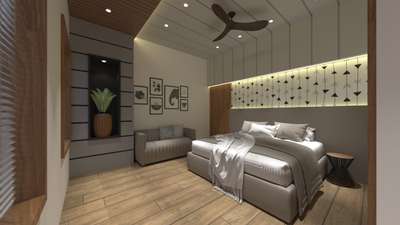 Furniture, Bedroom, Ceiling, Lighting, Storage Designs by Interior Designer ID Akansha Bajaj, Ujjain | Kolo