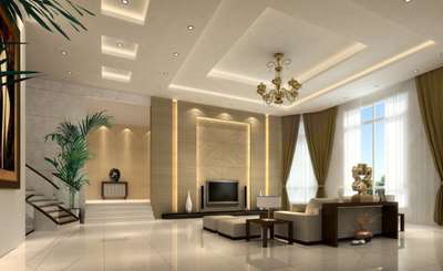Ceiling, Lighting, Living, Furniture, Storage Designs by Interior Designer Bharath Karrekatt, Thrissur | Kolo