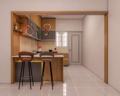 Kitchen, Lighting, Storage Designs by Interior Designer Ajith P, Wayanad | Kolo