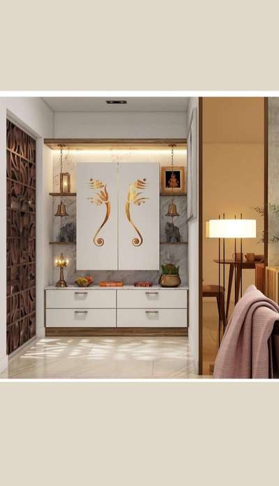 Home Decor, Prayer Room, Lighting, Storage Designs by Contractor Amrit Singh, Delhi | Kolo