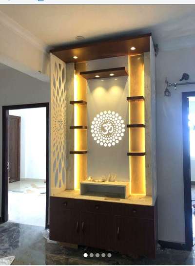 Lighting, Prayer Room, Storage Designs by Contractor Dharampal Singh, Faridabad | Kolo
