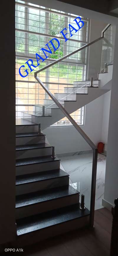 Staircase, Window Designs by Service Provider Grand fab glass work, Ernakulam | Kolo