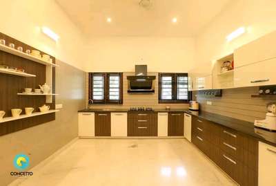Kitchen, Storage, Lighting Designs by Architect Concetto Design Co, Malappuram | Kolo